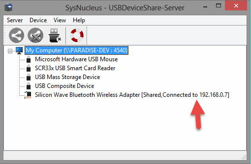 USB over network software